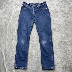Levi Jeans Men's 30x29* Blue Denim 501 Original Straight 100% Cotton Button Fly